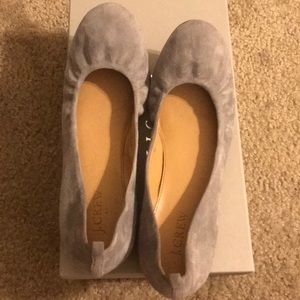 J. Crew Grey suede flats